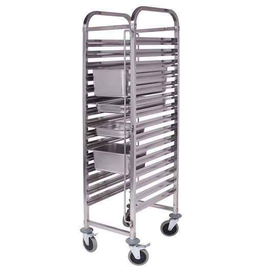SOGA Gastronorm Trolley 16 Tier Stainless Steel Bakery Trolley Suits GN 1/1 Pans $ 405.50