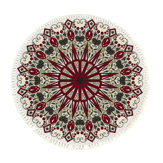 SOGA 120cm Mandala Modern Ethnic Tassel Print Anti-slip Doormat Home Decor $ 73.50