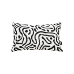 SOGA 30cm Black White Abstract Swirl Pattern Decorative Throw Pillow $ 72.50