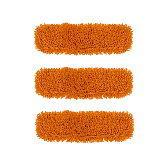 SOGA 3X 50x12 Orange Microfiber Flat Mop Floor Cleaning Pads Rotating Dust Remover $ 61.50