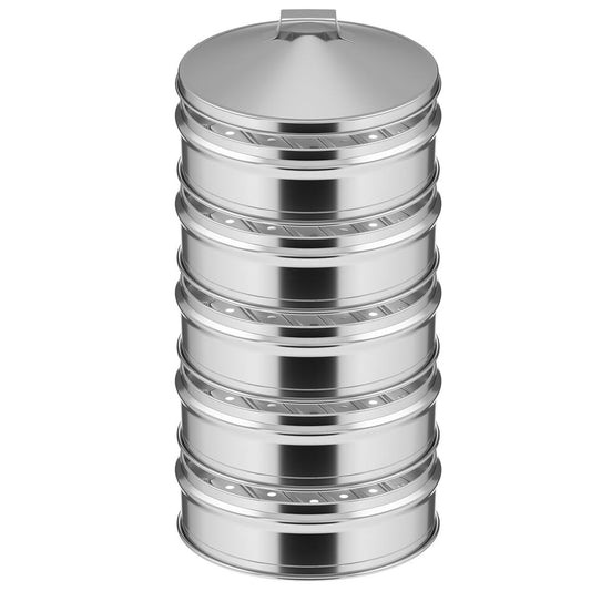 SOGA 5 Tier Stainless Steel Steamers With Lid Work inside of Basket Pot Steamers 28cm $ 99.90