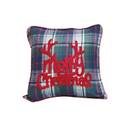 SOGA 45cm Throw Pillow Multicolor Christmas Plaid with Antler Design for Festive Holiday Square Cushion Home Decor $ 52.50