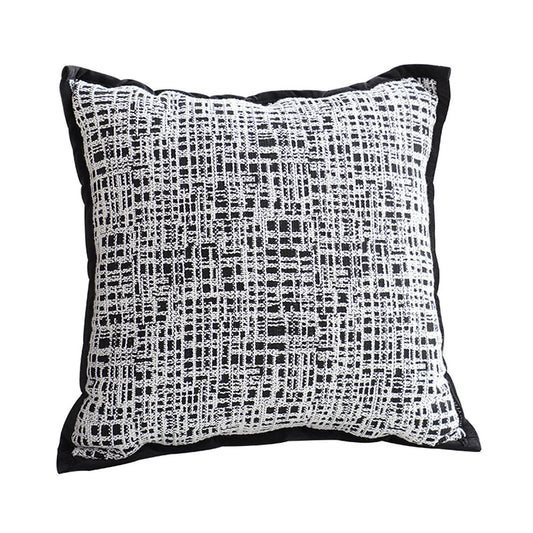 SOGA 45cm Vintage Leopard Print Sofa Black & White Grid Wide Edge Square Throw Pillow $ 55.50