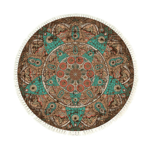 SOGA 90cm Mandala Round Area Thick Anti-slip Doormat Home Decor $ 55.50