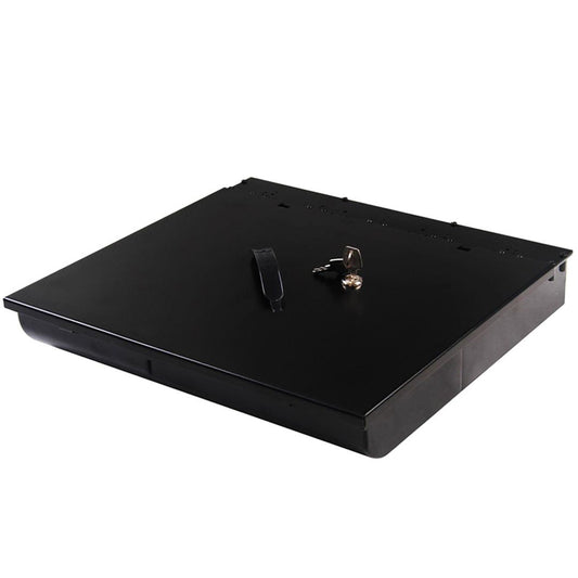 SOGA 4 Bills 8 Coins Cash Tray With Lockable Lid Heavy Duty Spare Cash Tray Black $ 88.90