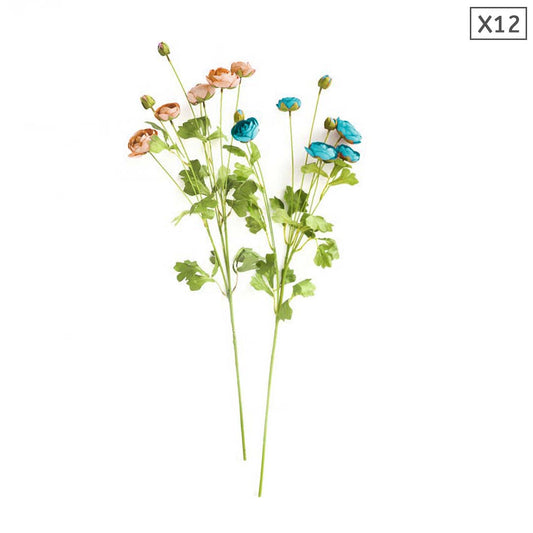 SOGA 12pcs Artificial Silk Flower Fake Rose Bouquet Table Decor Blue $ 177.90