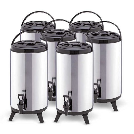 SOGA 6 x 12L Portable Insulated Cold/Heat Coffee Tea Beer Barrel Brew Pot With Dispenser $ 471.90