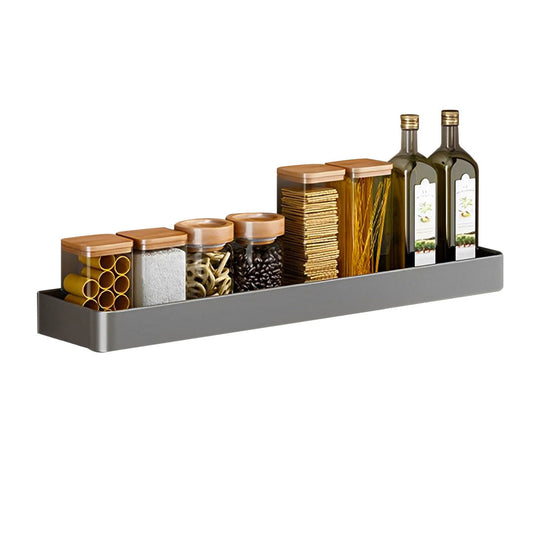 SOGA 30cm Black Wall-Mounted Rectangular Kitchen Spice Storage Organiser Space Saving Condiments Shelf Rack $ 49.90