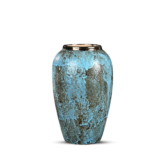 SOGA 30x19cm Light Blue Medium Ceramic Flower Vase Elegant Living Room Home Decor $ 88.90