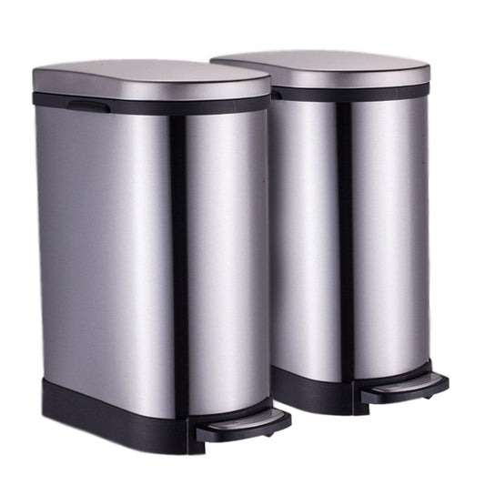 SOGA 2X Foot Pedal Stainless Steel Rubbish Recycling Garbage Waste Trash Bin 10L U $ 172.50