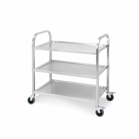 SOGA 3 Tier Stainless Steel Kitchen Dinning Food Cart Trolley Utility Size 85x45x90cm Medium $ 236.90