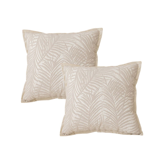 SOGA 2X 45cm Elegant Palm Leaf Texture & Jacquard Square Throw Pillow $ 107.90