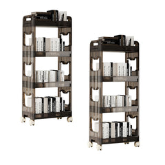 SOGA 2X 38x24cm Black 4 Tier Bookshelf & Cosmetic Storage Organizer Trolley Rack $ 151.50