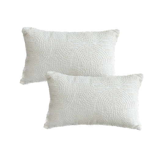 SOGA 2X 30cm Lumbar Pillow Embroidered Decorative Linen Cover Stitch Story Throw Pillow $ 90.90