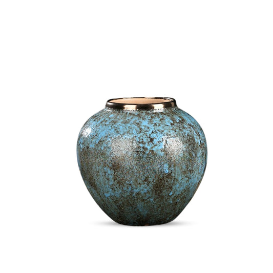 SOGA 21x22cm Light Blue Small Ceramic Flower Vase Elegant Living Room Home Decor $ 77.90