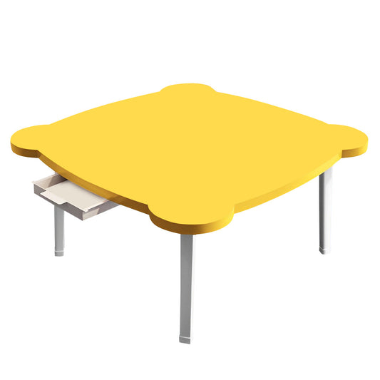 SOGA Yellow Minimalist Cat Ear Portable Floor Table Small Space-Saving Mini Desk Home Decor $ 66.90