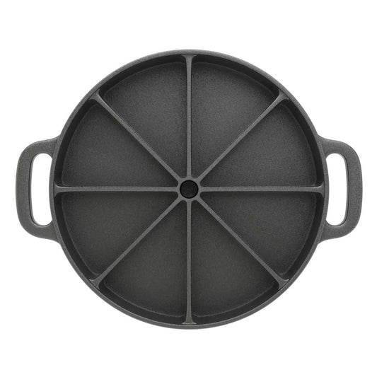 SOGA 21.5CM Round Cast Iron Baking Wedge Pan Cornbread Cake 8-Slice Baking Dish with Handle $ 52.50