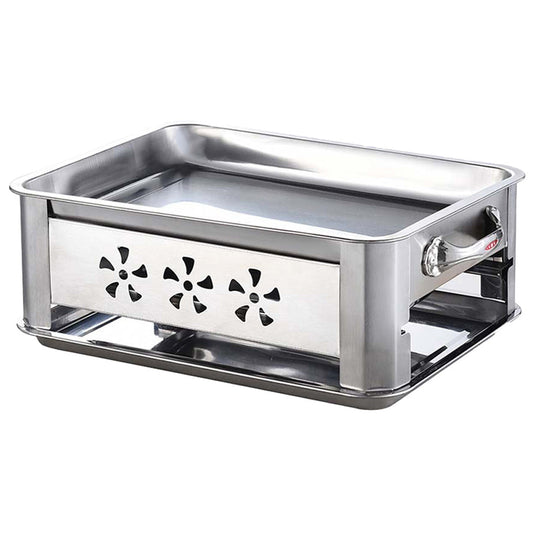 36CM Portable Stainless Steel Outdoor Chafing Dish BBQ Fish Stove Grill Plate $ 66.90