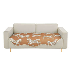 SOGA Four-Seater Orange Horse Print 90x260cm Throw Blanket Sofa Cover $ 144