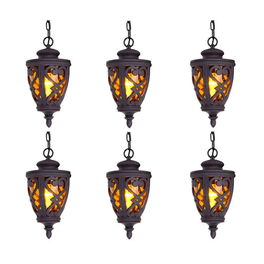 Vintage Lamp 6X 48cm Aluminum Glass Lantern Chandelier for Home Decor $ 2727.90
