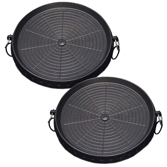 SOGA 2X Portable Korean BBQ Butane Gas Stove Stone Grill Plate Non Stick Coated Round $ 107.90