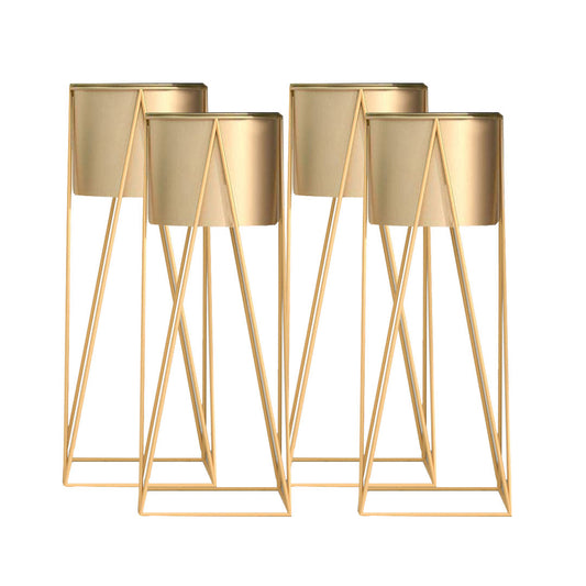 SOGA 4X 70cm Gold Metal Plant Stand with Gold Flower Pot Holder Corner Shelving Rack Indoor Display $ 337.90