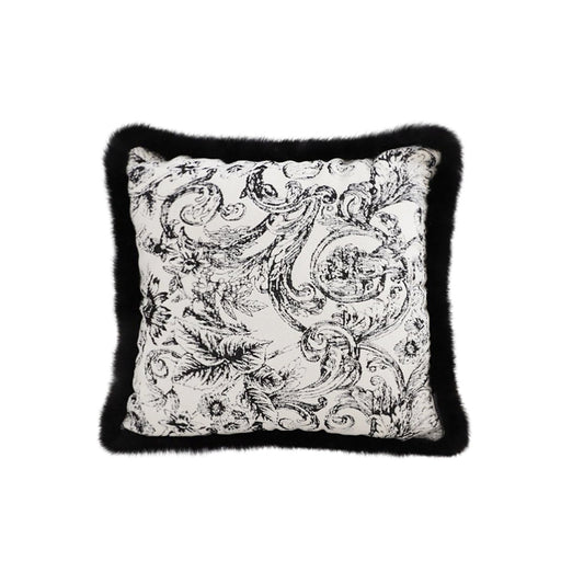SOGA 45cm Pillow French Cover Style Floral Jacquard Woven Decorative Fringe Throw Pillow $ 66.90