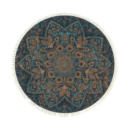 SOGA 120cm Mandala Pattern Circle Area Rugs for Living Room Lounge Anti-slip Doormat Home Decor $ 73.50