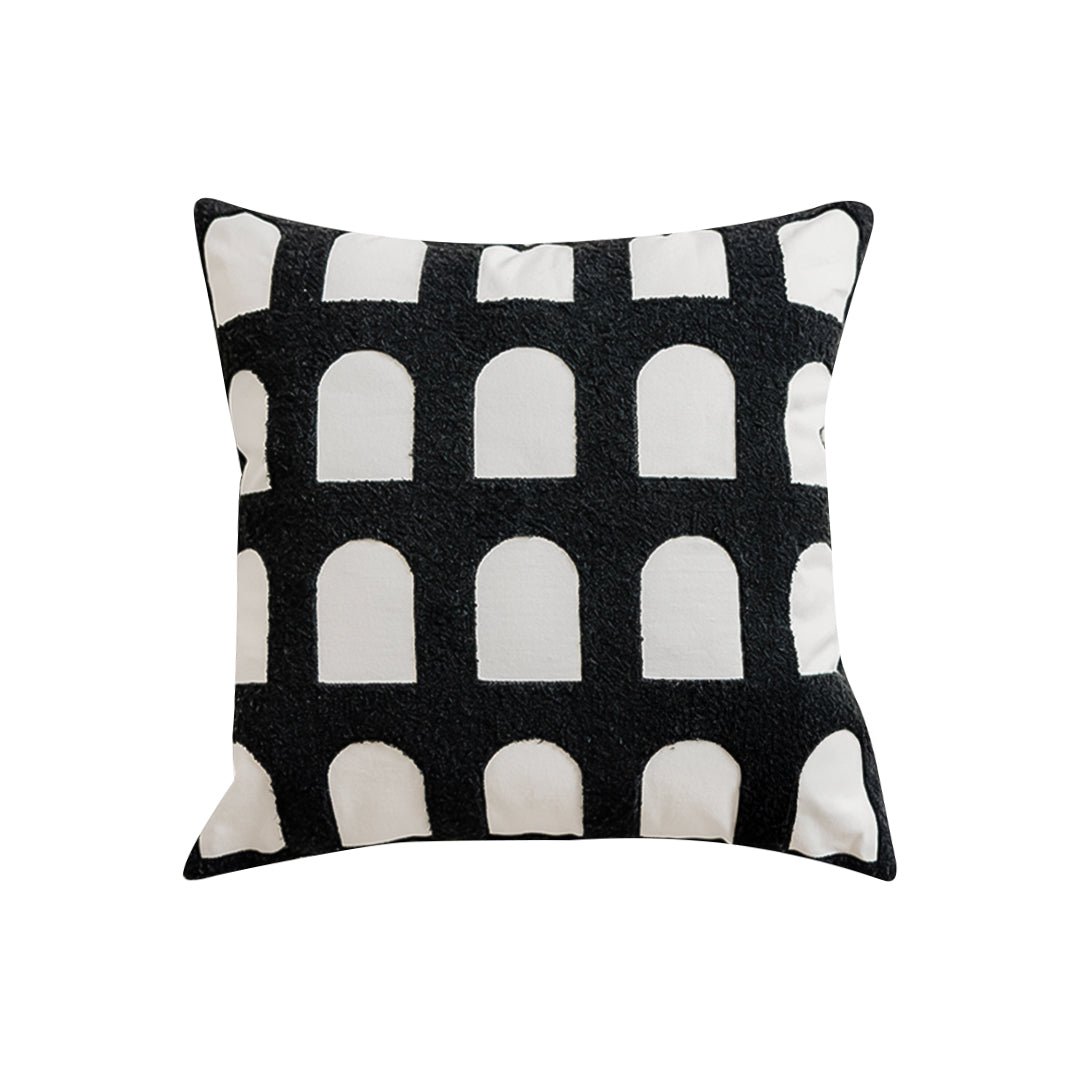 SOGA 45cm Contemporary Black White Arch Pattern Geometric Throw Pillow $ 66.90
