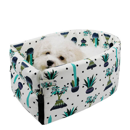 SOGA Car Central Control Nest Pet Safety Travel Bed Dog Kennel Portable Washable Pet Bag White $ 55.50
