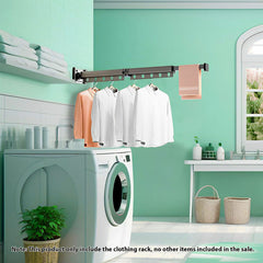 SOGA 127.5cm Suction-Mounted Retractable Clothing Drying Rack