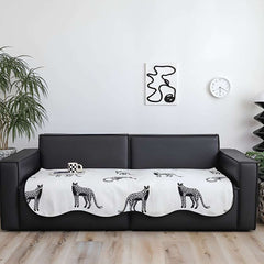 SOGA Four-Seater White Leopard Print 90x260cm Throw Blanket Sofa Cover $ 122