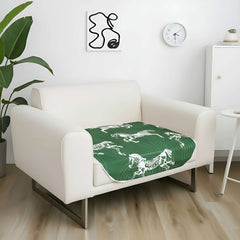 SOGA One-Seater Green Horse Print 90x90cm Throw Blanket Sofa Cover $ 91
