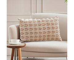 SOGA 35cm Rectangular Modern Decorative Embroidered Geometric Throw Pillow