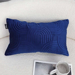 SOGA 30cm Blue Textured Geometric Pattern Decorative Throw Pillow $ 61