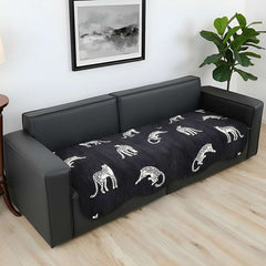 SOGA Four-Seater Black Leopard Print 90x260cm Throw Blanket Sofa Cover $ 122