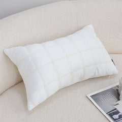 SOGA 30cm White Quilted Grid Pattern Decorative Throw Pillow $ 61
