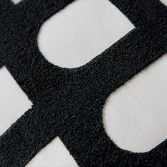 SOGA 45cm Contemporary Black White Arch Pattern Geometric Throw Pillow