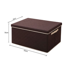 SOGA Small Coffee Non-Woven Diamond Quilt Grid Fabric Storage/ Organizer Box