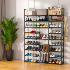 SOGA 21-Shelf Tier Shoe Storage Shelf Space-Saving Caddy Rack Organiser with Handle