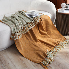 SOGA Mustard Yellow Throw Blanket 127x170cm Soft Acrylic