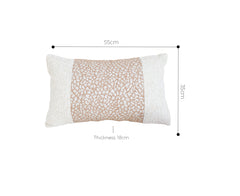 SOGA 35cm Modern Beige Color Block Textured Decorative Throw Pillow