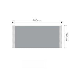 SOGA 160x200cm Coffee Blanket – Vintage Tassel Throw for Rustic Comfort $ 88