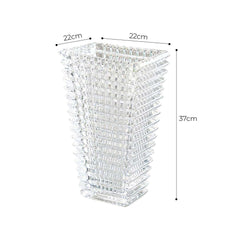 SOGA 28cm Handcrafted Clear Glass Vase Classic Design for Home Decor $ 71