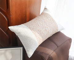 SOGA 35cm Modern Beige Color Block Textured Decorative Throw Pillow