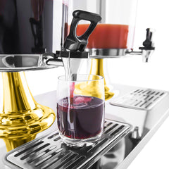 SOGA 2X Single 8L Stainless Steel Dispenser Beverage Juicer Transparent Commercial Drink Container Jug
