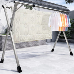 SOGA 2m Portable Standing Clothes Drying Rack Foldable Space-Saving Laundry Holder Indoor Outdoor