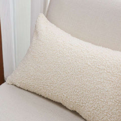 SOGA 30cm Cream Boucle Textured Fluffy Decorative Throw Pillow $ 61