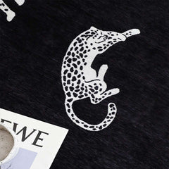 SOGA Four-Seater Black Leopard Print 90x260cm Throw Blanket Sofa Cover $ 122