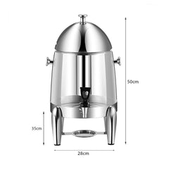SOGA Stainless Steel 12L Beverage Dispenser Hot and Cold Juice Water Tea Chafer Urn Buffet Drink Container Jug